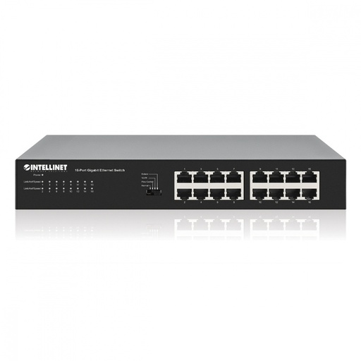 [NET29787] Switch Intellinet Gigabit Ethernet 561815 16 Puertos 10/100/1000Mbps 32 Gbit/s 8.192 Entradas No Administrable 