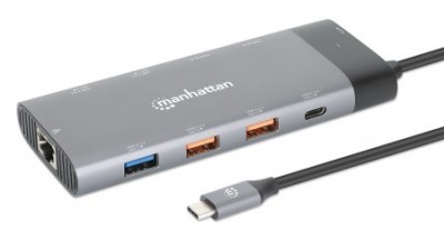 [ACC703126] 130714 docking usb-c 3.2 con 10 puertos docking station usb-c para monitor dual 8k y carga pd -