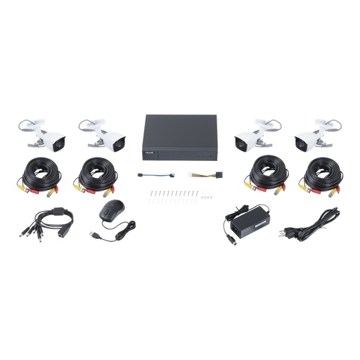 [SEC96481] Kit de Videovigilancia Hilook HL24LQKITS-M(B) 1 DVR DVR-204G-K1(S) de 4 Canales 4 Cámaras Tipo Bullet THC-B120-MC 2MP Distancia IR de hasta 20m