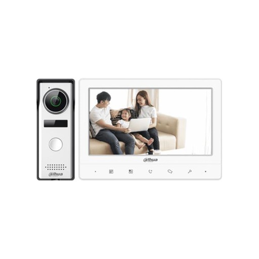 [SEC96491] Kit de Videoportero Dahua Analógico Monitor con Pantalla de 7" Botones Touch Frente de Calle con Cámara de 1.3MP 