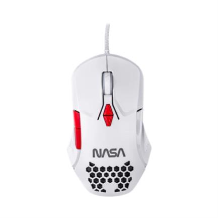 [KNM181859] Mouse gamer nasa by techzone ns-gm04 alambrico led rgb blanco 7 botones hasta 6400 dpis