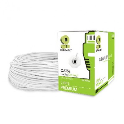 [ACC514] Bobina de Cable Cat5e UTP BRobotix 100 Metros Blanco
