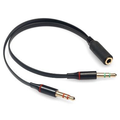 [ACC256] Adaptador stereo "y" - 3.5 mm hembra a 3.5 mm  brobotix 651404