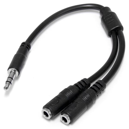 [ACC93] Adaptador StarTech Mini-Jack 3.5mm 3-pin Macho - 2x Mini-Jack 3-pin Hembra