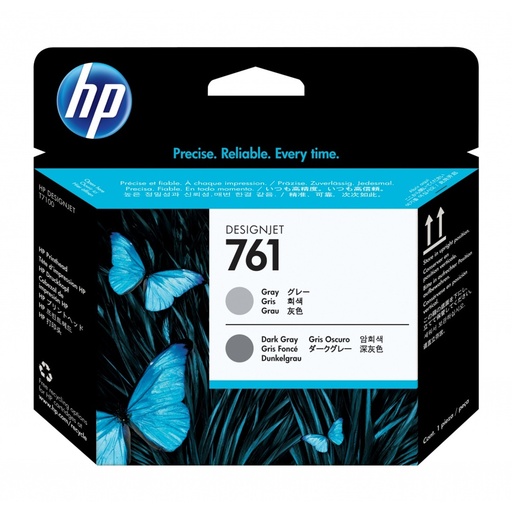[PRI290] Cabezal De Impresion HP 761 Gris/Gris Obscuro 400ml