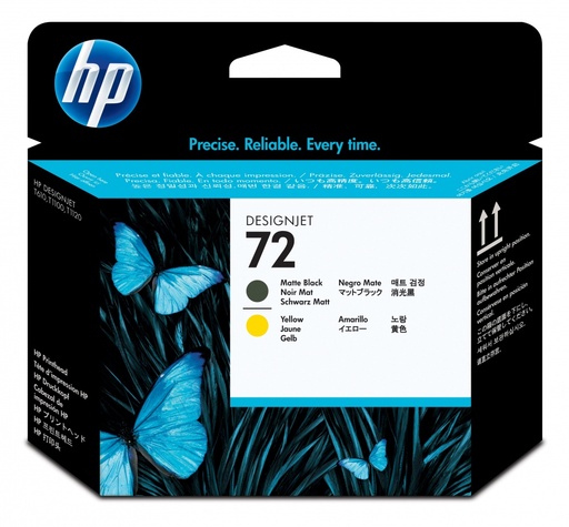 [PRI188] Cabezal HP lf De Impresión 72 Color Negro mate-amarillo