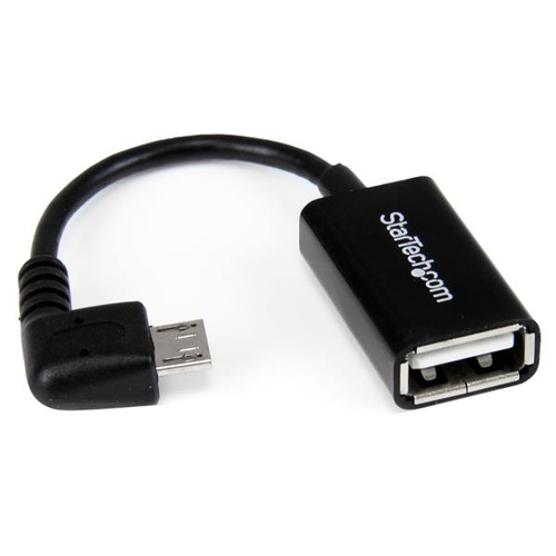[SNR220] Cable Adaptador Micro USB B Startech Micro USB B Macho - USB A Hembra OTG Acodado a la Derecha 12cm
