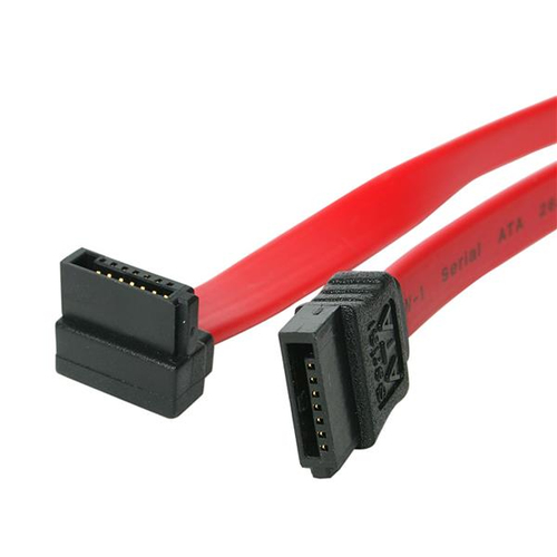 [SNR347] Cable sata 0.45m acodado en ángulo recto - rojo - 18in pulgadas cable serial ata - startech.com mod. sata18ra1