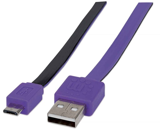 [SNR408] Cable Manhattan Plano USB 2.0 A - Micro USB 2.0 B 1 Metro