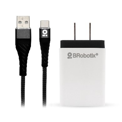 [SNR577] Cargador brobotix usb c/cable tipo c carga rápida 963325 - negro