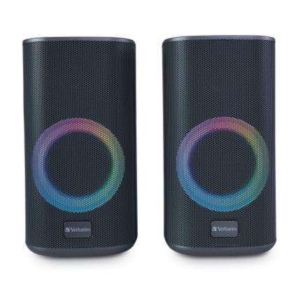 [ACC703235] Altavoces de escritorio verbatim rgb estéreo para juego color negro