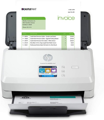 [PRI1046] Escáner HP Scanjet Pro N4000 SNW1 ADF Resolución 600 DPI