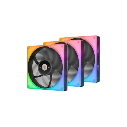 [CAB28162] Kit 3 ventiladores thermaltake toughfan 12 rgb, 120mm, 2000 rpm max, alta presion estatica, marco de rgb, incluye controlador