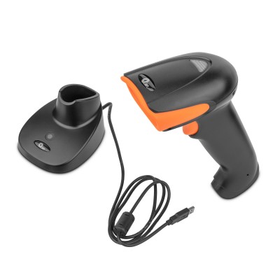 [SEC96551] Lector de codigo de barras qian 1d,2d c/base, inalam. usb (qob-2dmfe)