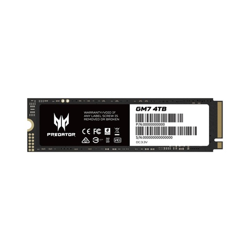 [SSD480] Unidad De Estado Solido SSD Acer GM7 NVMe 4TB PCI Express 4.0 M.2 
