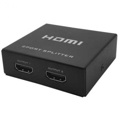 [ACC703258] Video splitter hdmi brobotix 2 dispositivos a 1 pc, 2k - 4k, negro