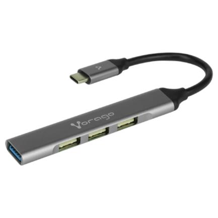 [ACC703274] Concentrador hub vorago tipo c 4 puertos usb (1x3.0/3x2.0) slim hu-200