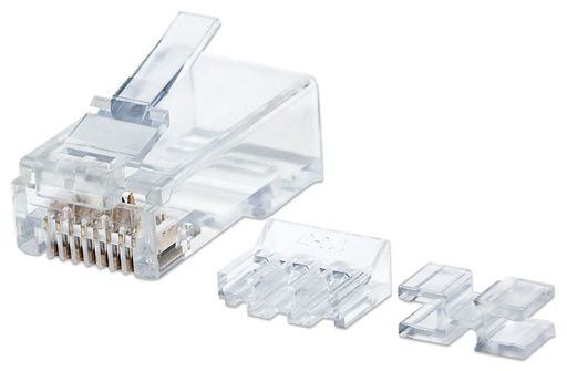 [ACC2490] Plug modular rj45 intellinet utp cat6a solido 80pzs contacto chapa oro