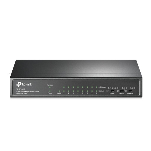 [NET601] Switch TP-Link TLSF1009P 8 puertos 10/100 Mbps POE No Administrable