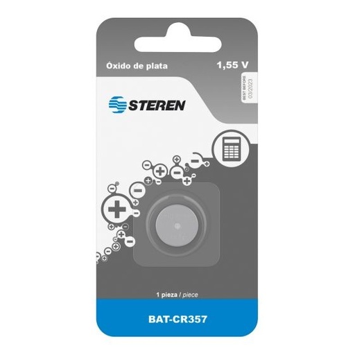 [ELE35002] Pila de Botón SR44 Steren BAT-CR357 1.55V