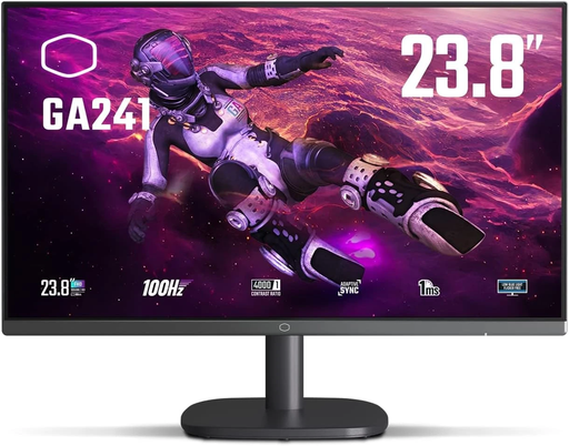 [MNS38038] Monitor led cooler master 23.8" cmi-ga241-us1920*1080fhd plano 100hz va 1ms vga hdmi ent 3.5mm neg
