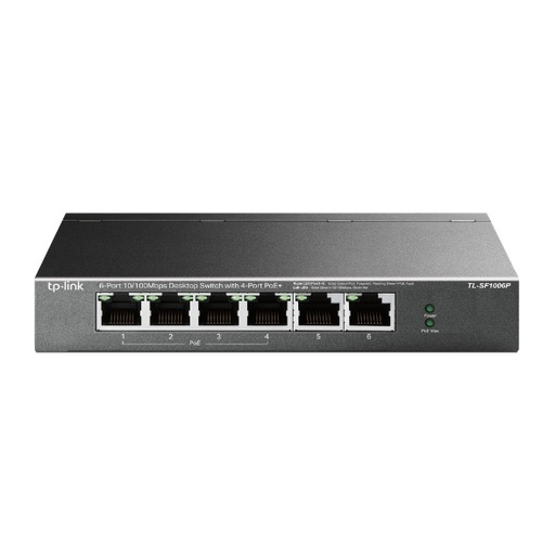 [NET722] Switch TP-Link Fast Ethernet TL-SF1006P 6 Puertos 10/100Mbps 1.2 Gbit/s 2.000 Entradas No Administrable