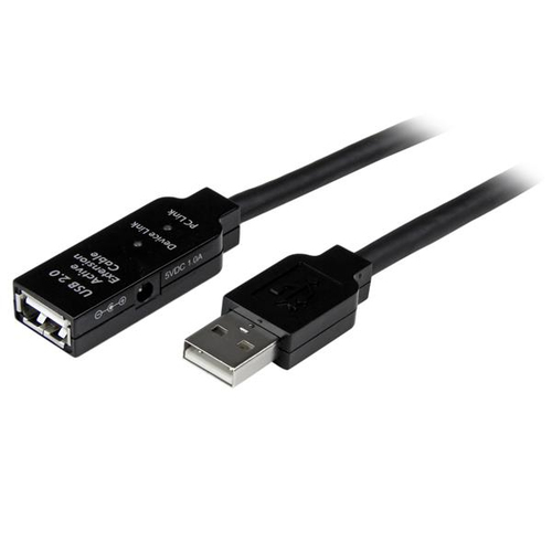 [ACC899] Cable de extensión alargador de 15m usb 2.0 hi speed alta velocidad activo amplificado - macho a hembra usb a - negro - startech