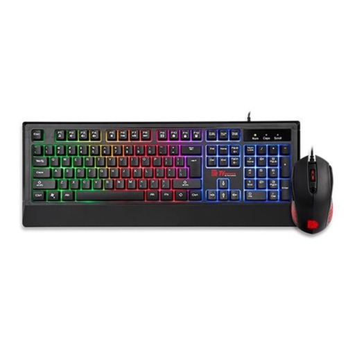[KNM181954] Kit Gamer de Teclado y Mouse Tt eSPORTS Challenger Combo RGB Alámbrico USB Español
