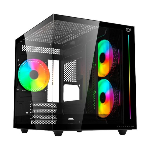 [CAB28231] Gabinete balam rush br-937320 tank pro evo gm955 micro atx usb 3.0 cristal temp negro