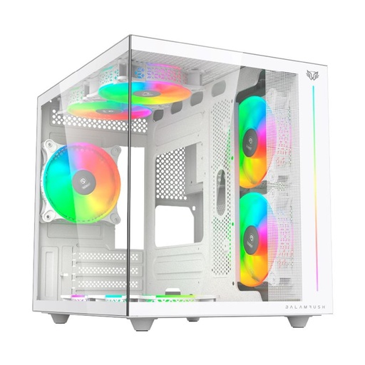 [CAB28232] Gabinete Gamer Acteck Tank Pro Evo GM955 Mini Torre Mini ATX Ventana sin Bordes Panel Izq Cristal Frente Cristal USB 3.0 USB 2.0 3x Fan RGB con HUB