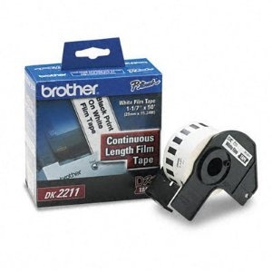 [PRI932] Cinta etiquetadora brother dk2211 papel plástico negro sobre blanco longitud continua 29mmx15.2 m