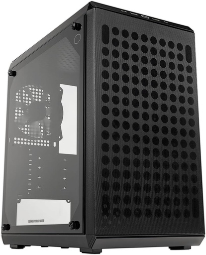 [CAB28238] Gabinete cooler master q300lv2 argb, mini tower, micro-atx, mini-itx, ventana cristal templado, 4-ranuras de expansion, usb3.2, 