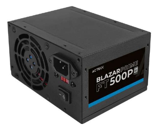 [POW53671] Fuente de poder acteck blazar prime ft500p, atx, 500w, 2x sata, 2x molex, negro