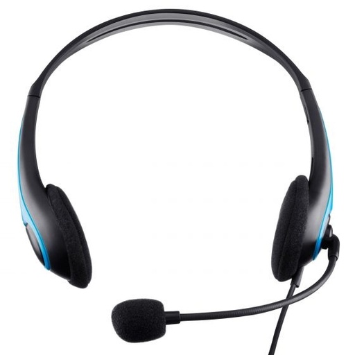 [AUD72273] Audífonos steren alámbricos multimedia 2.4m con micrófono multiposición color negro con azul