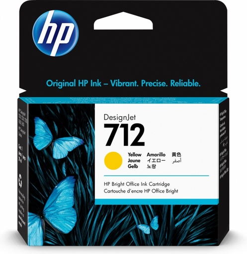[PRI540] Cartucho De Tinta HP 712 Amarillo Original 29ml