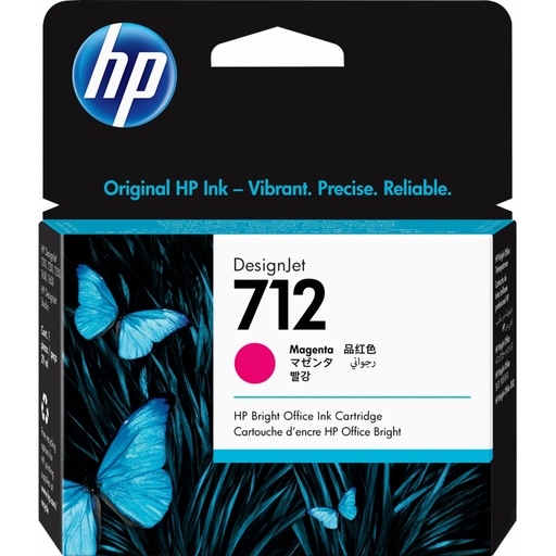 [PRI542] Cartucho De Tinta HP 712 Color Magenta Original 29ml