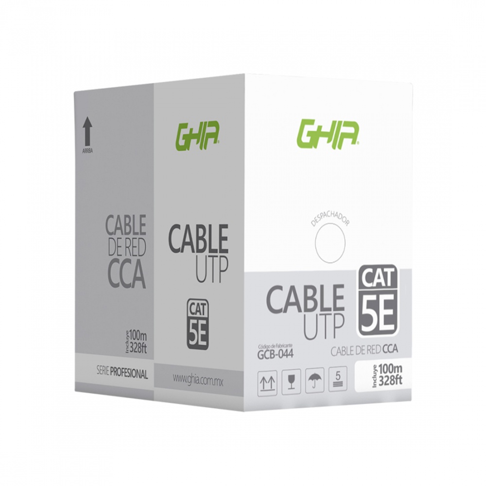 Bobina De Cable Ghia Cat5e UTP 100 Metros