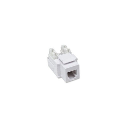 [NET233] Conector jack intellinet rj11/12, cat 3, para telefonía de imacto, (210843) blanco