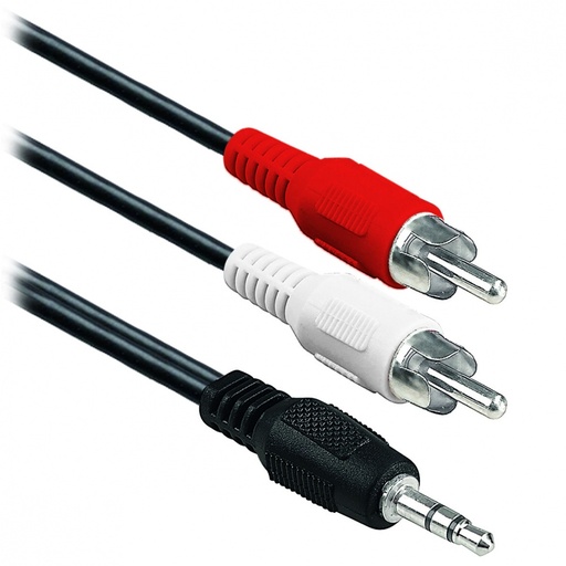 [WIR4886] Cable rca brobotix cable rca macho 2 a 3.5 mm. macho 1.8 mts. - rca/2rca