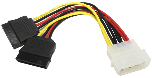 [WIR68] Cable De Poder Tipo Y De 1 Molex A 2 Sata Macho Xcase
