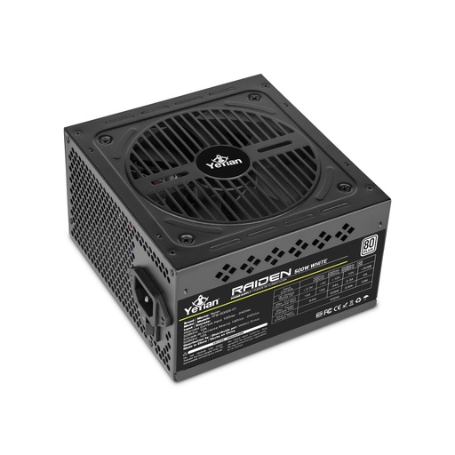 [POW53705] Fuente de Poder Yeyian Raiden 80 Plus White 20+4 pin ATX 120mm 500W