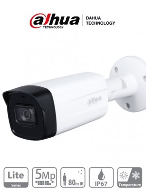 [SEC96730] Dahua hac-hfw1500th-i8 - camara bullet de 5 megapixeles/ lente de 3.6 mm/ 92 grados de apertura/ ir de 80 mts/ ip67/ soporta: cv