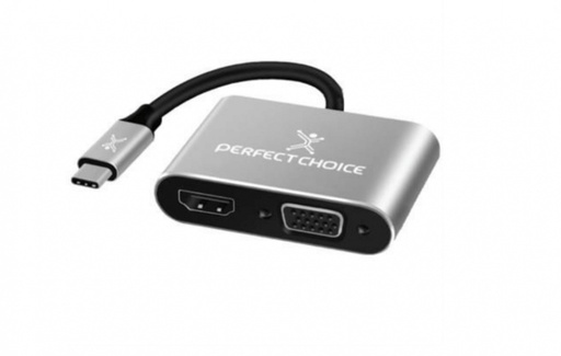 [ACC226] Adaptador perfect choice usb tipo c a hdm1/vga
