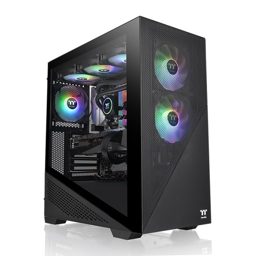 [ACC778697] Gabinete Thermaltake Divider 370 TG ARGB Midi-Tower ATX/Micro-ATX/Mini-ITX USB 3.0 sin Fuente 3 Ventiladores ARGB Negro