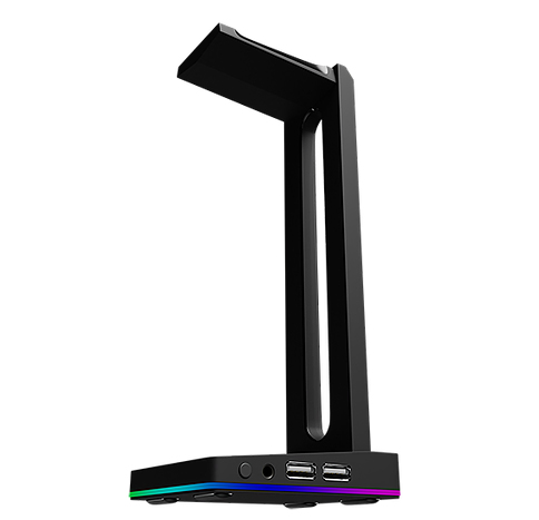 [ACC477] Base Para Audífonos Gamer Naceb T11 Eleven RGB 2x USB 1x 3.5mm