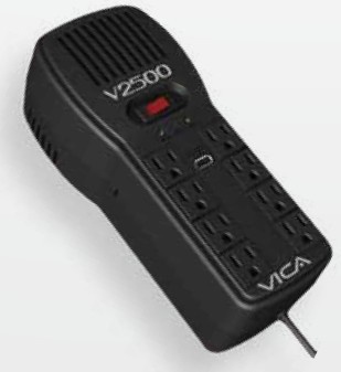 [POW769] Regulador VICA MOD V2500 2500VA 1500W 3 Pasos de Regulacion 8 Tomas de Corriente
