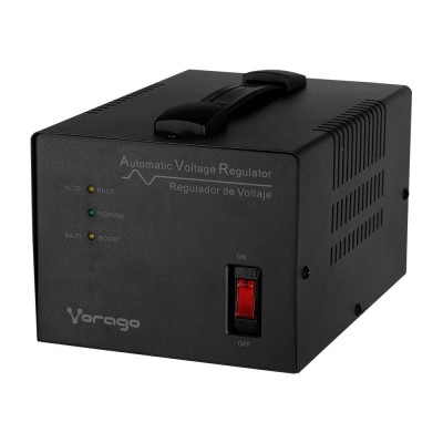 [POW53754] Regulador automatico de voltaje vorago 400, 4 contactos, supresor de picos, 175 joules, 3000va, 1800w, color negro