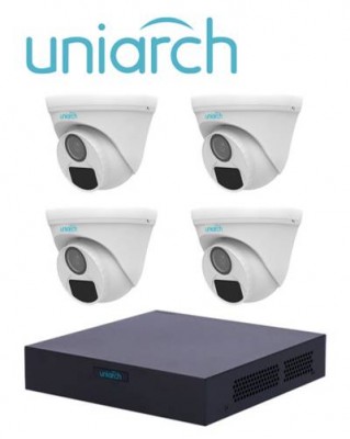 [SEC96765] Kit turbohd 1080p xvr301-04f/4*uac-t112-f28 / xvr 4 canales 1080p / 4 cámaras turret / 1 fuente de poder profesional / accesorio