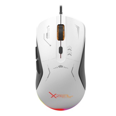[KNM182006] Mouse gamer xzeal xst-401, rgb, 7200 dpi, 6 botones, cable 1.5m, compatibilidad con windows 7/8/10, macos, xp, linux, blanco