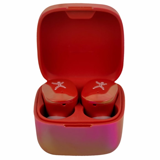 [AUD72364] Audífonos Intrauriculares con Micrófono TWS Mini Pearl Perfect Choice Inalámbrico Bluetooth USB-C Rojo